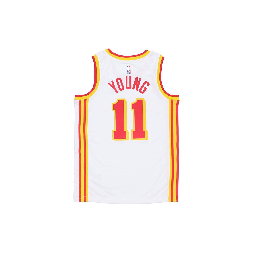 Nike Баскетбольная майка Atlanta Hawks Trae Young 11th SW Fan Edition NBA Sports Mesh мужская белая CN8005-100