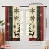 2 шт., 2D принт на плоскости Шторы и оконное оформление Буффало Клетка Рождественские елки Снежинки_c Универсальная ткань (без удилища) Номер