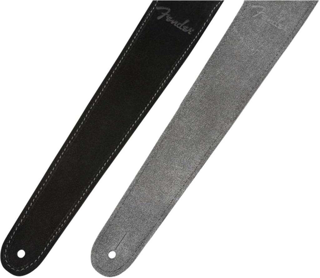 Fender Suede Reversible 2" Strap, Black/Gray,