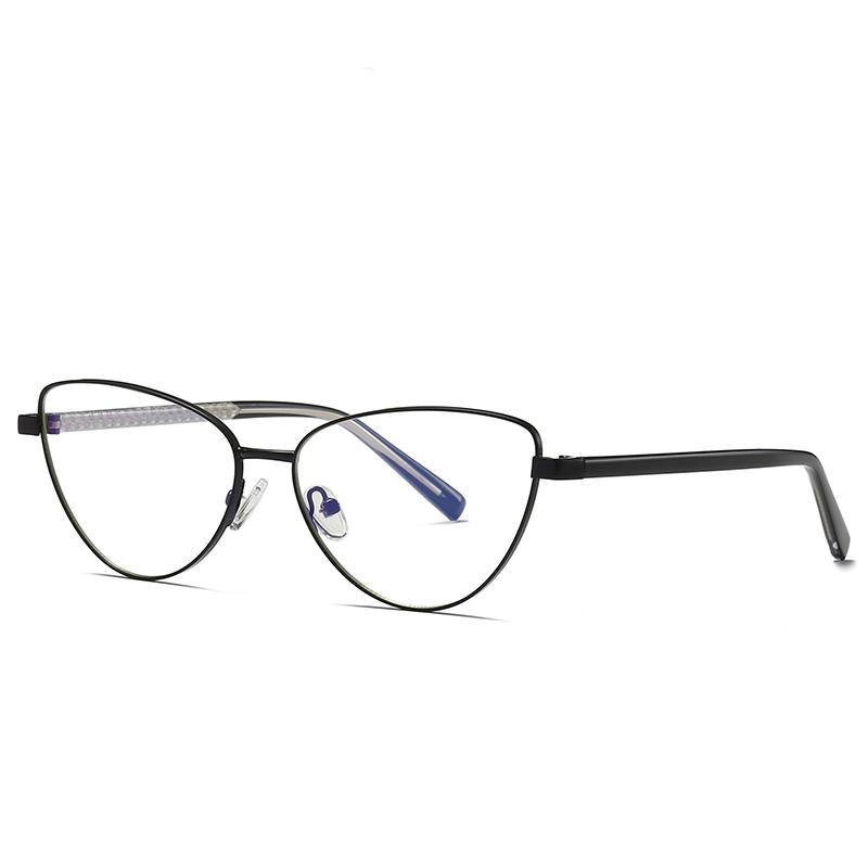 0 -0.5 -0.75 To -6.0 Blue Light Blocking Cat Eye Nearsighted Glasses For Women Metal Shortsighted Prescription Glasses Women
