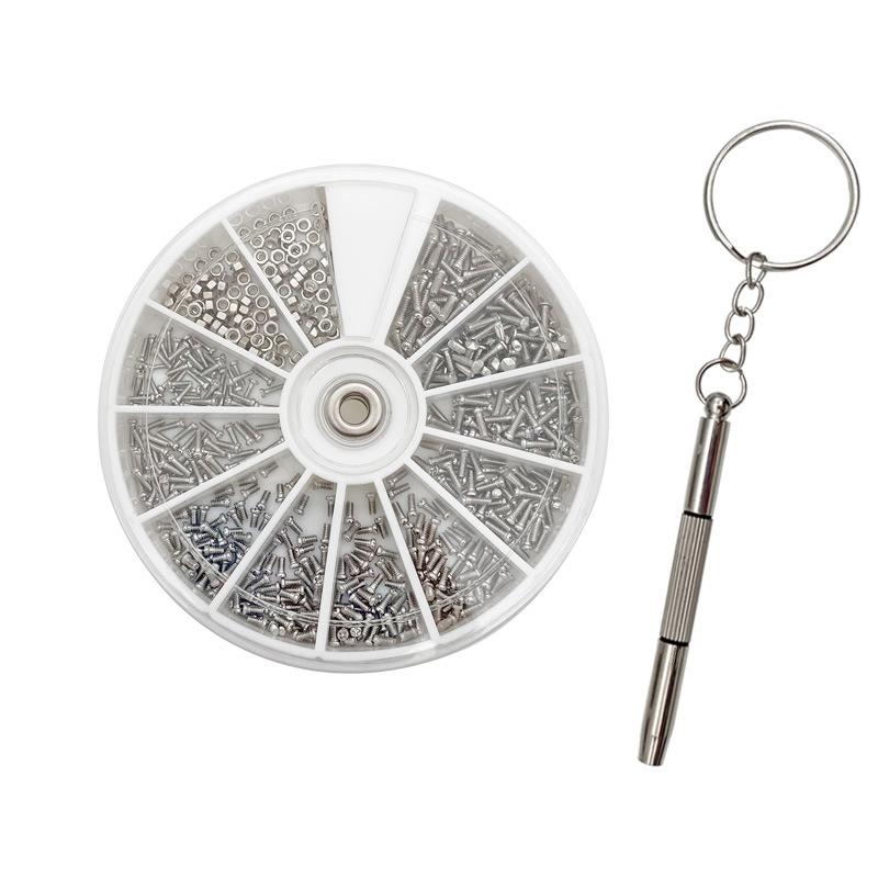 600/1200 шт. Профессиональный набор для ремонта очков для часов/очков включает винты для безрамных дужек и инструменты для фиксации солнцезащитных очков