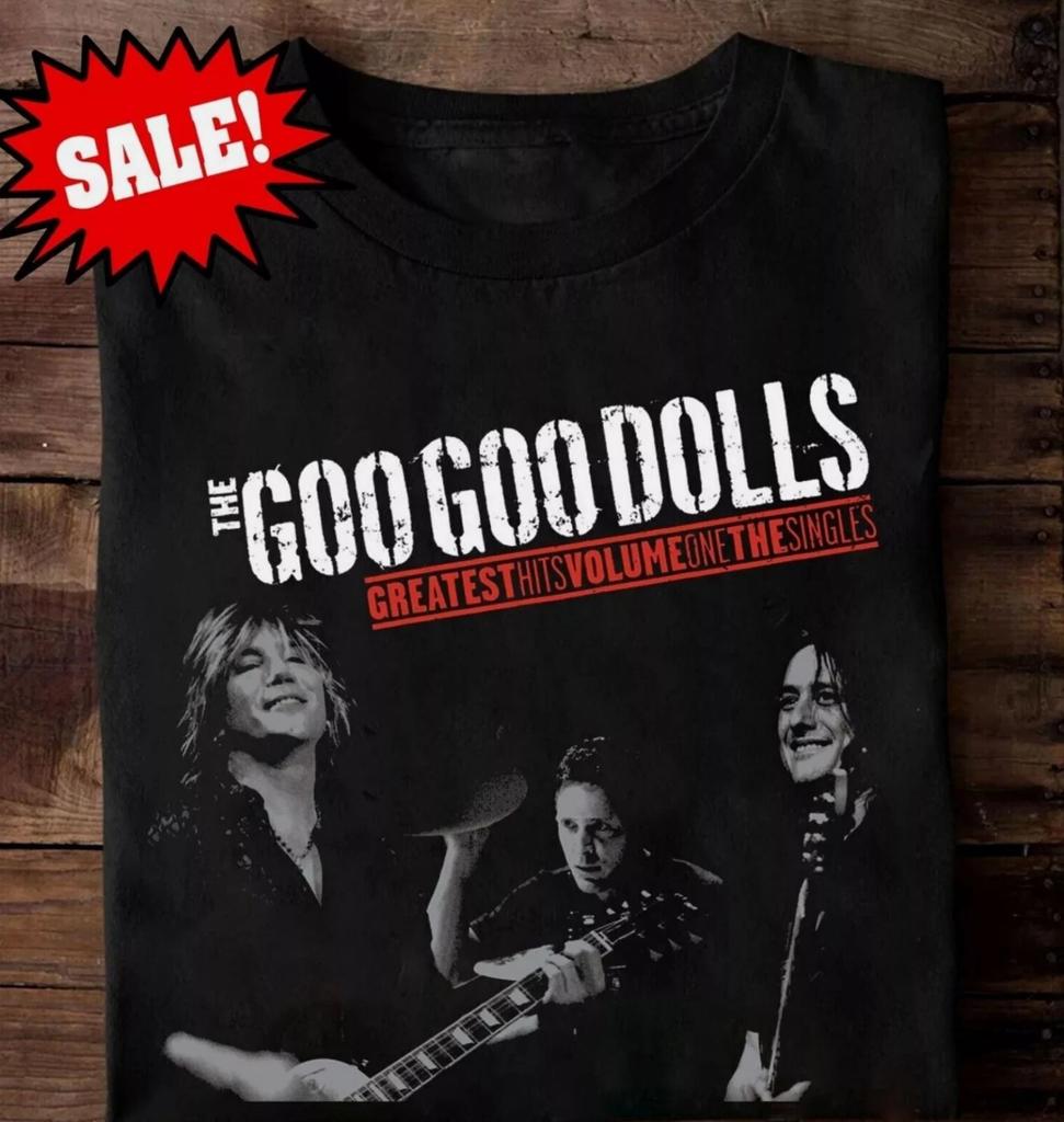 Новая Черная Хлопковая Футболка The Goo Goo Dolls Siganture Band S-5XL