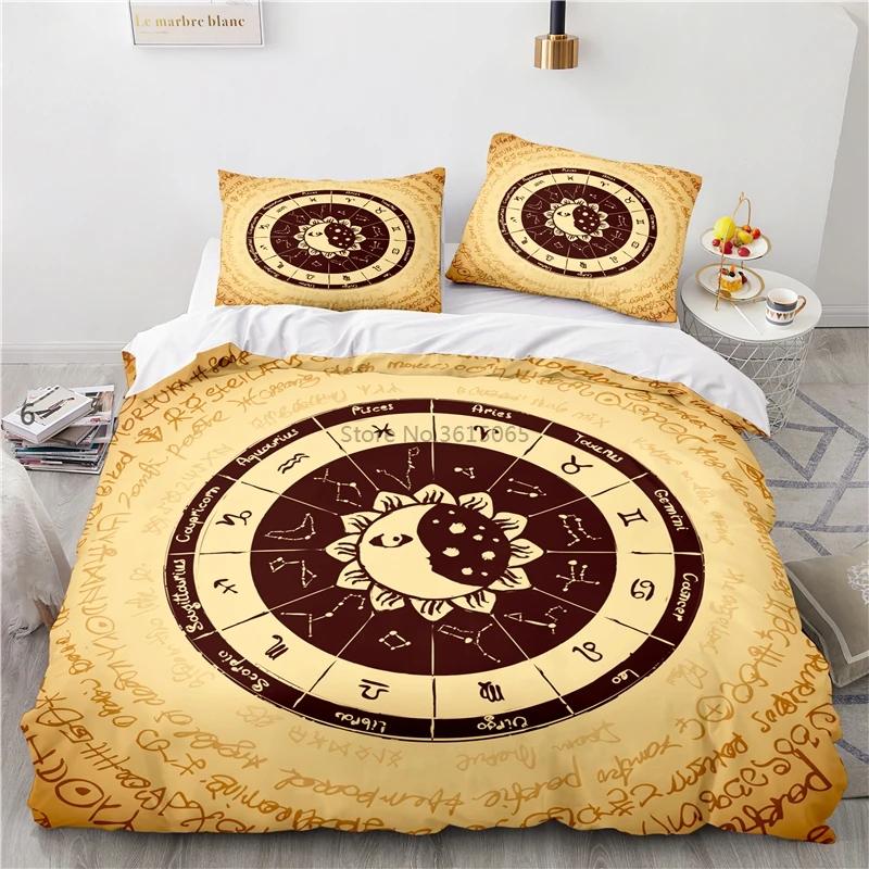 Zodiac Constellation Starry Sky Printed Duvet Cover Set Pillowcase 3d Bedding Set Europe/Australia/USA Twin Full Queen King Size