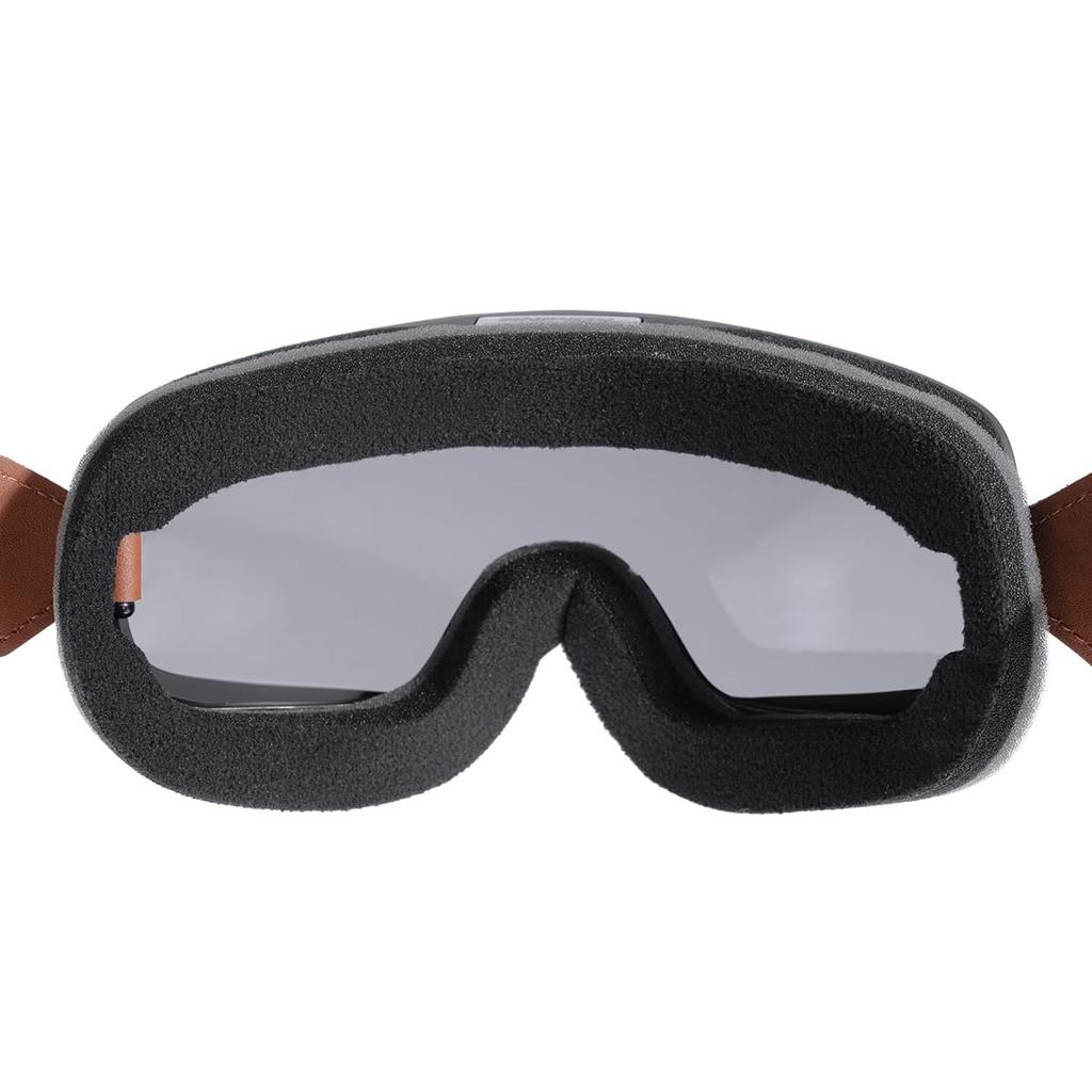 Мотоциклетные очки Komine UV Оригинальные Дымчатые Бесплатные Очки HK-500, Совместимые, 99% Защита, Кожа, Черный,