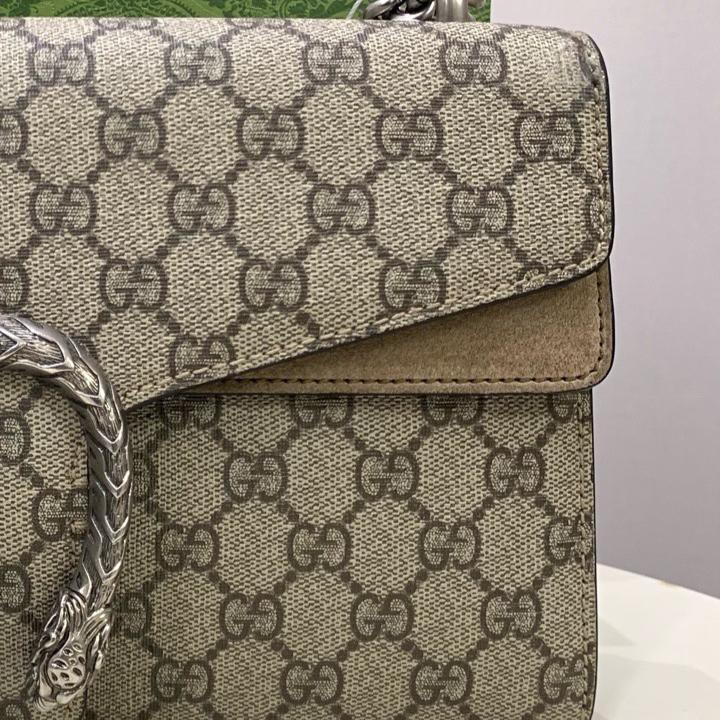 [Pre-Owned] Dionysus Tiger Head Buckle Logo Canvas Crossbody Shoulder Bag Small - Very Good #1ON1DDC