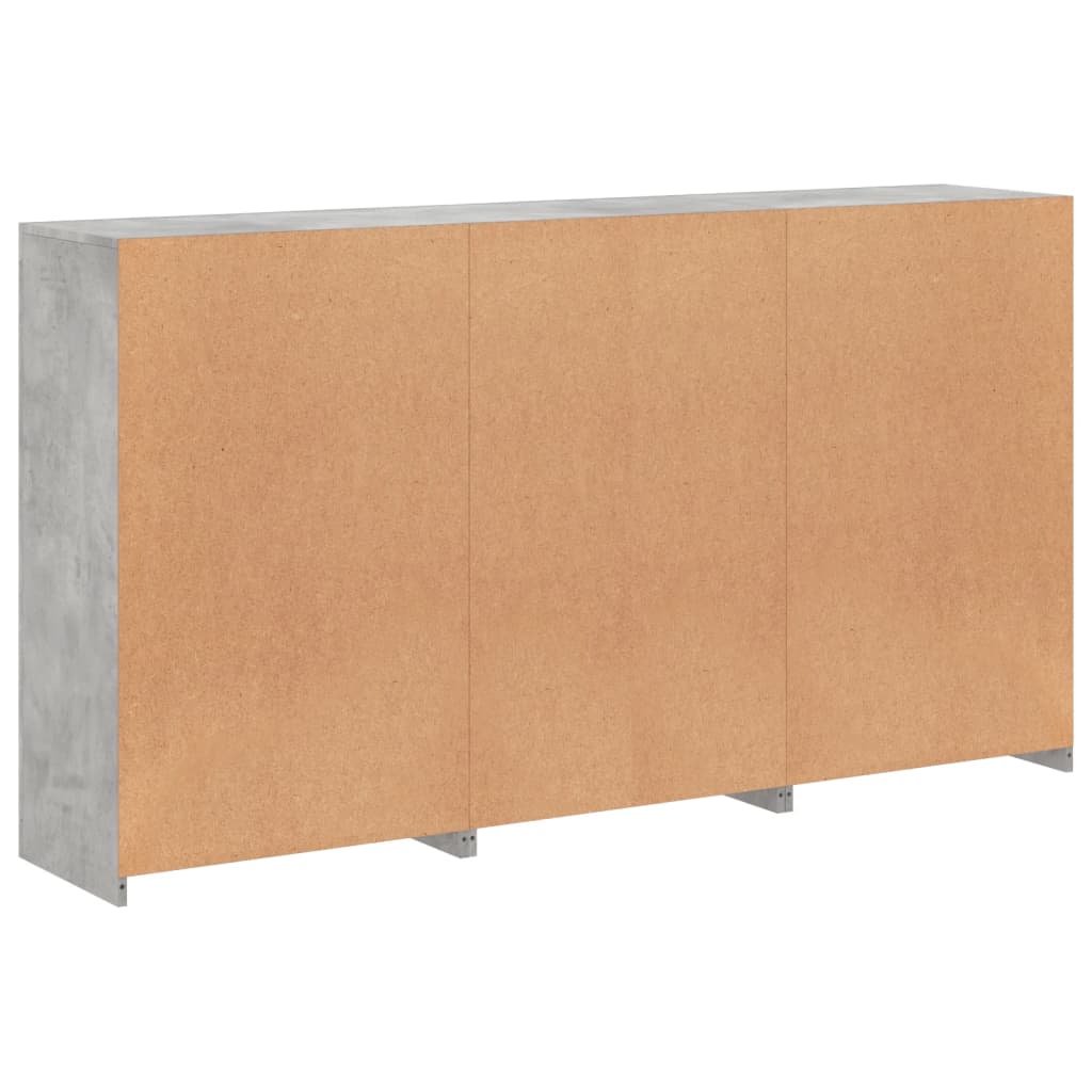 Vidaxl Шкаф со светодиодной подсветкой, цвет бетона, 181,5X37X100 см