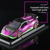 1/24 масштаб Lambo, литая под давлением модель автомобиля, игрушечный автомобиль с откатным механизмом, звуковым светом и распылителем для детей, коллекция подарков для мальчиков и девочек