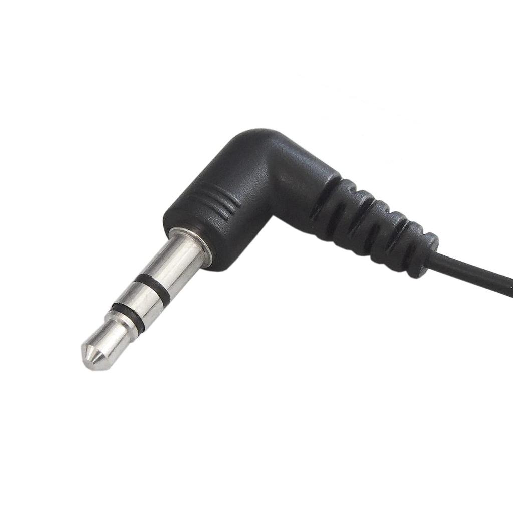 Dynamic Sealed Canal Stereo Binaural Earphones 3m For Stereo Mini Plug Binaural (Black) TV/Radio/Music 3.5mm L-shaped/L-shaped