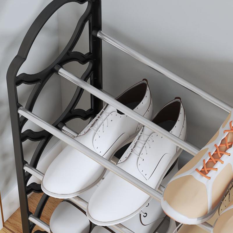 Многослойная полка для обуви, 4 слоя, простой пыленепроницаемый шкаф для хранения обуви, многослойная сборная дверная полка-органайзер для общежития