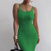 Women's Fashion Straps Casual Tight Sleeveless Solid Color Slim Temperament Dresses