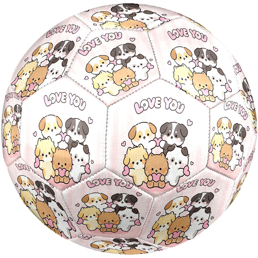1pc Love Puppies Heart Size 5 Soccer Ball Professional Match Training Football Indoor &Outdoor Sports Ball Training Ball Lightweight Durable y98
