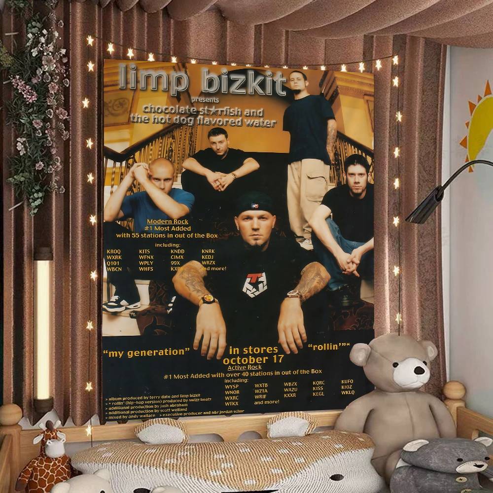 Rock Band Limp Bizkit Мультяшный Гобелен Искусство Научная Фантастика Комната Домашний Декор Настенное Полотно Домашний Декор