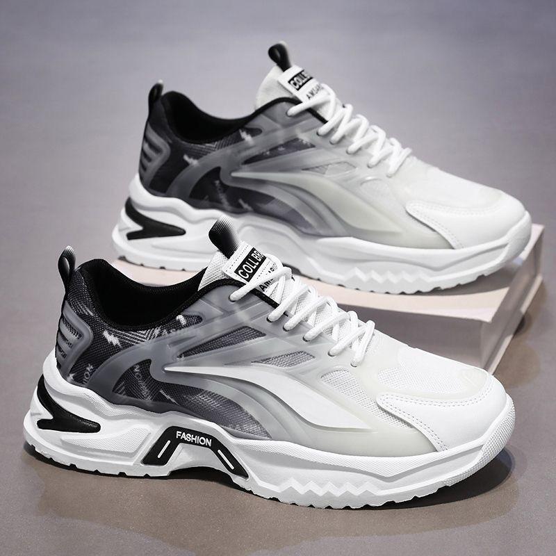 Men's shoes summer new mesh versatile running sneakers platform deodorant dad shoes men
