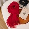 New Winer Warm Cashmere Scarf for Women Fashion Solid Thick Blanket Pashmina Shawl Wrap Female Bufanda Echarpe Foulard
