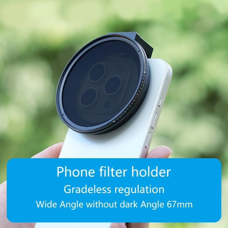 Versatile 67mm Mobile Lens Filter Mount Smartphone Filter Bracket Action Camera Accessories Suitable for Phone 14/15