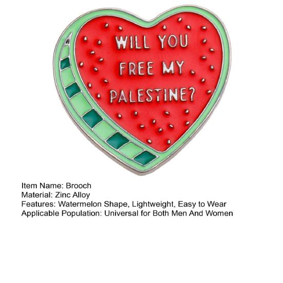 Брошь-булавка, легкий цинковый сплав, значок в форме арбуза, гладкая поверхность, лазерная резка, дизайн, булавка, аксессуар для лацкана