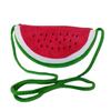 Adjustable Plush Watermelon Bag Large Capacity Cartoon Tote Bag Cute Watermelon Crossbody Bag  Work