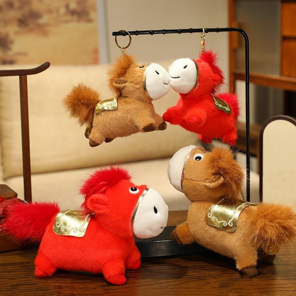 Good Luck 2026 Horse Plush Doll Mascot Dolls Zodiac Pony Figurine Festive Decor