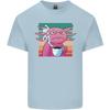 Grumpy Axolotl With Coffee Unisexs Light Cotton TShirt