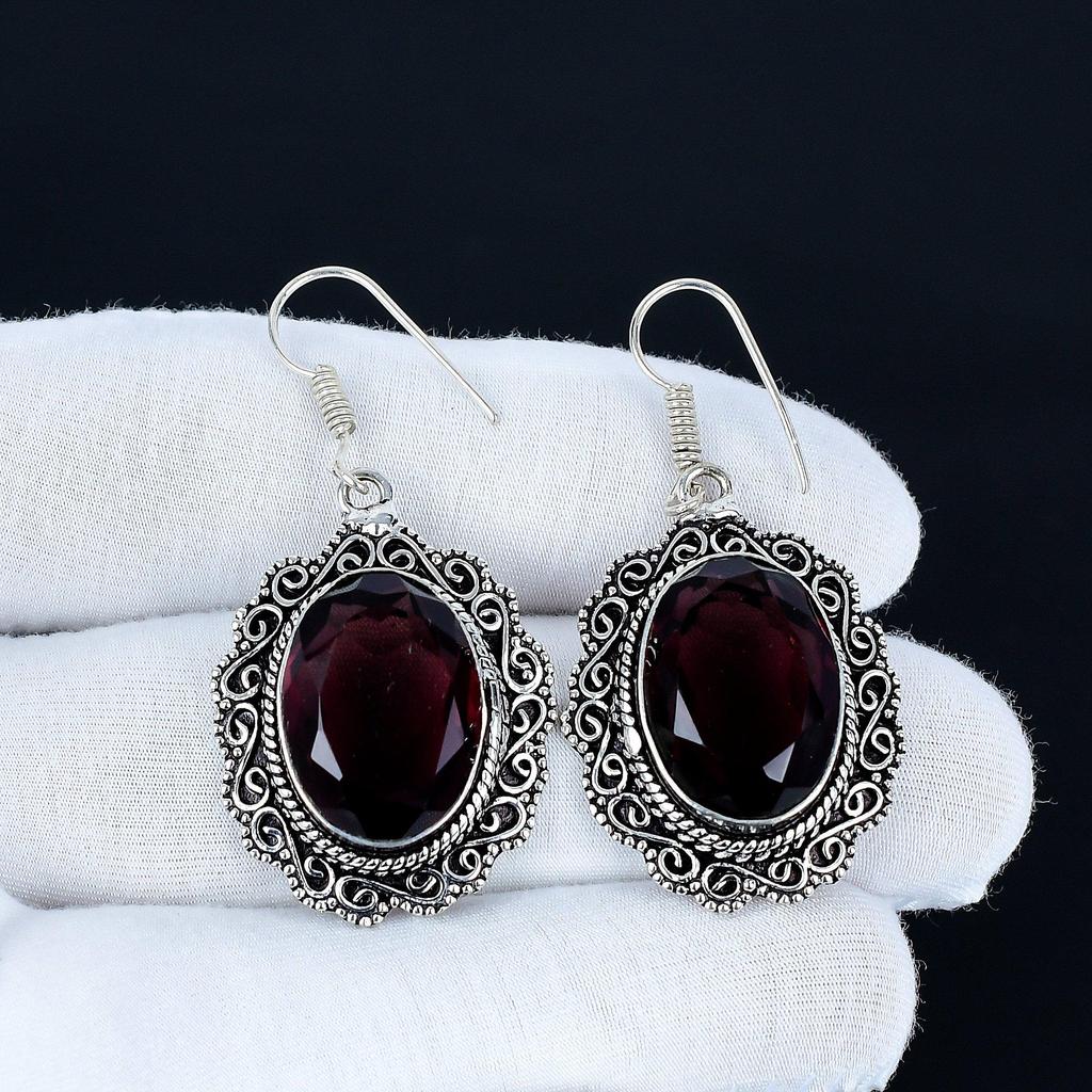 Серьги с розовым аметистом, Серьги из стерлингового серебра 925 пробы, Серебряные серьги в подарок, Длинные серьги-подвески с розовым аметистом для подарка на помолвку