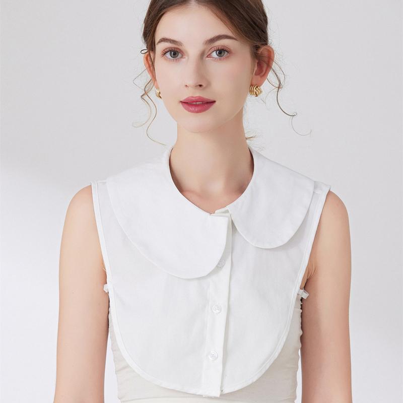 Hollow Doll Collar White Shirt Half Shirt Fake Collar Lady Casual Flower Decoration Collar Girls Detachable False Blouse Collar