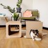 Когтеточка для кошки - CREATIVE PETS - Картонный домик - 37 x 30 x 30 см - Коричневый - Прочный