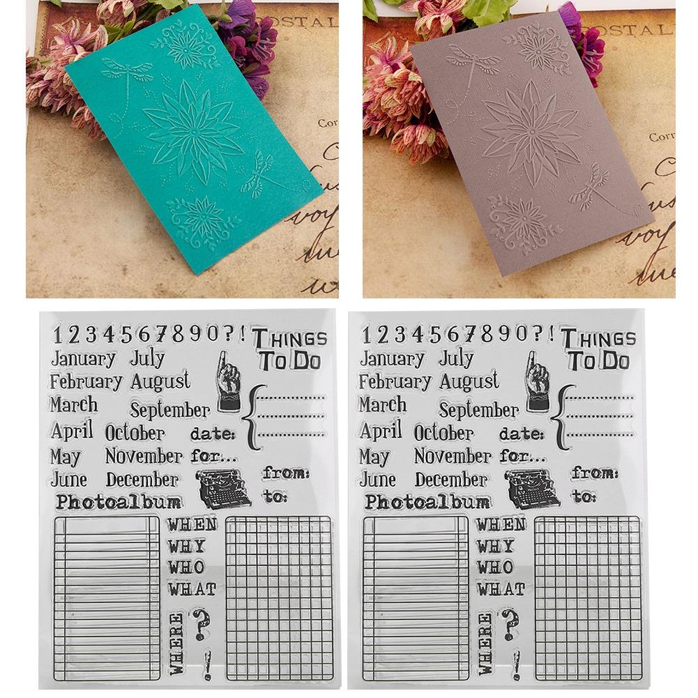 Прозрачный силиконовый штамп для ручного счета, фотоальбома, декора календаря, дат