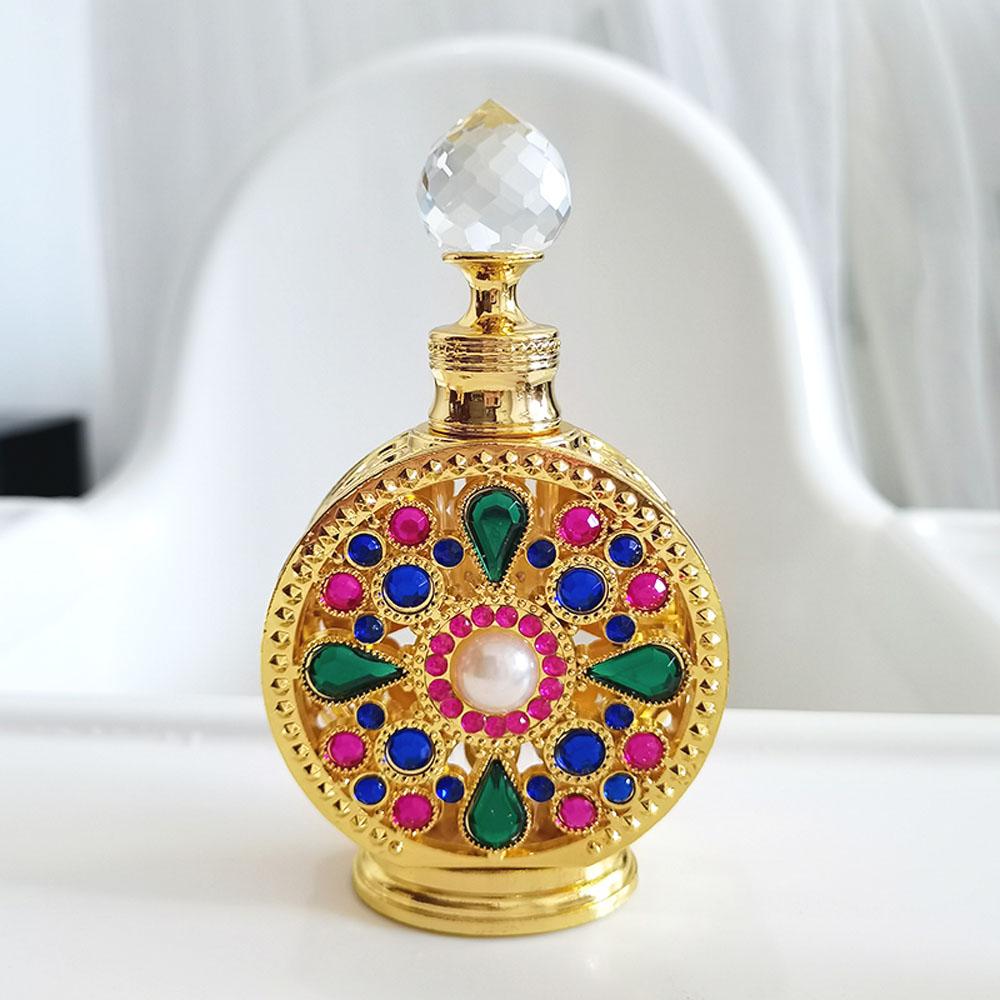 Zinc Zinc Alloy Rhinestone Perfume bottle Essence bottle Empty refillable bottles Makeup sub-bottling