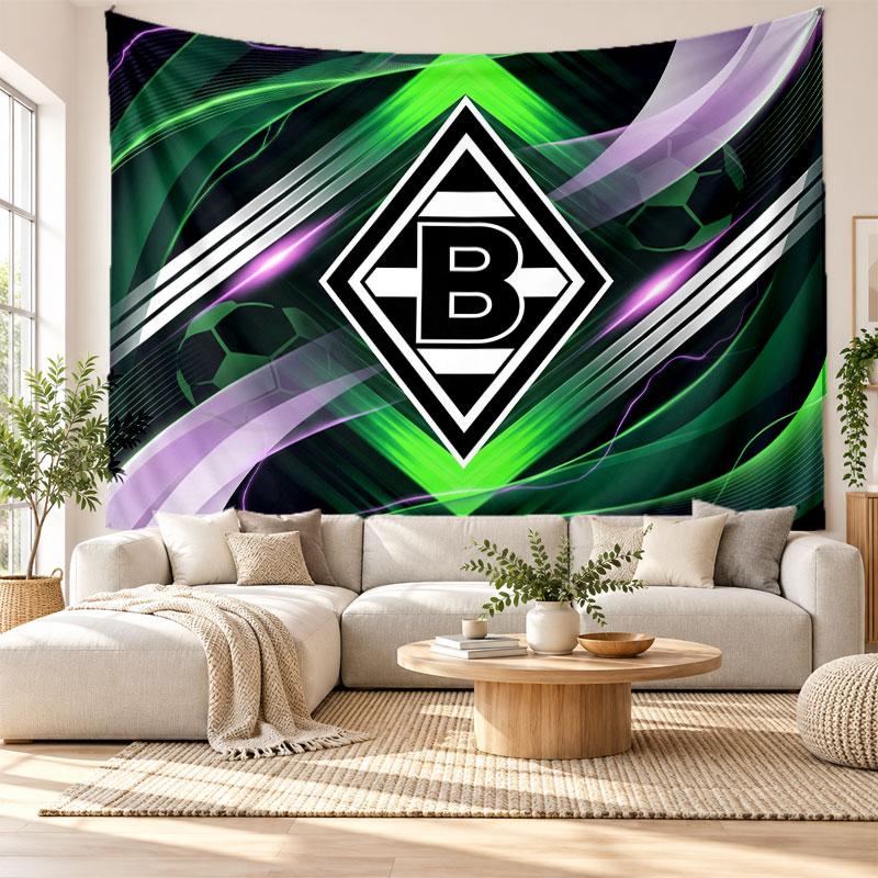 Borussia Mönchengladbach Wall Tapestry, Soft Fabric Wall Hanging, Decorative Backdrop For Bedroom Home Wall Art