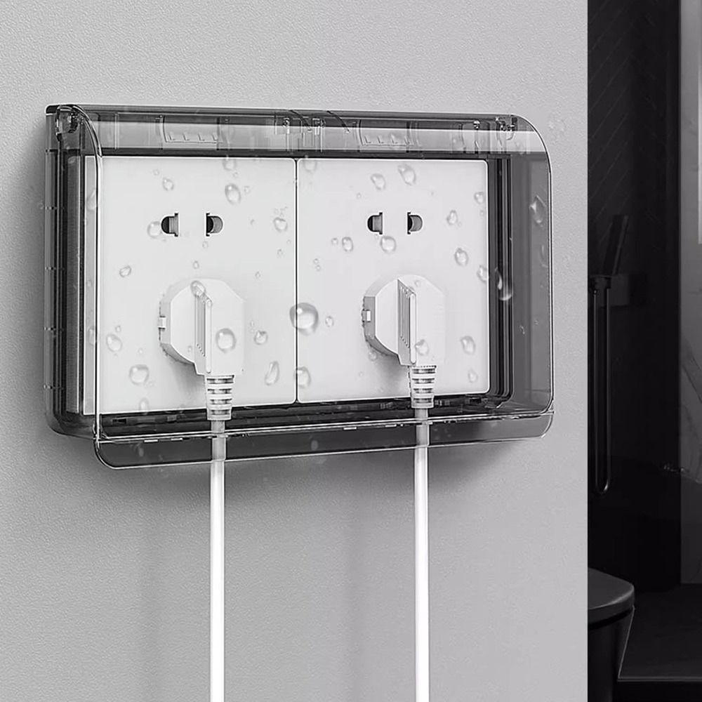 Self-Adhesive Electric Plug Cover Waterproof Plug Box Durable Switch Protective Cover  for Home