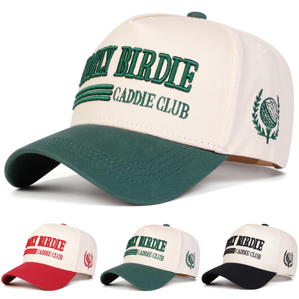 Унисекс EARLY BIRDIE CADDIE CLUB Вышивка Бейсбольные кепки Весна Осень Уличные Регулируемые Повседневные кепки Кепка от солнца Спортивная кепка