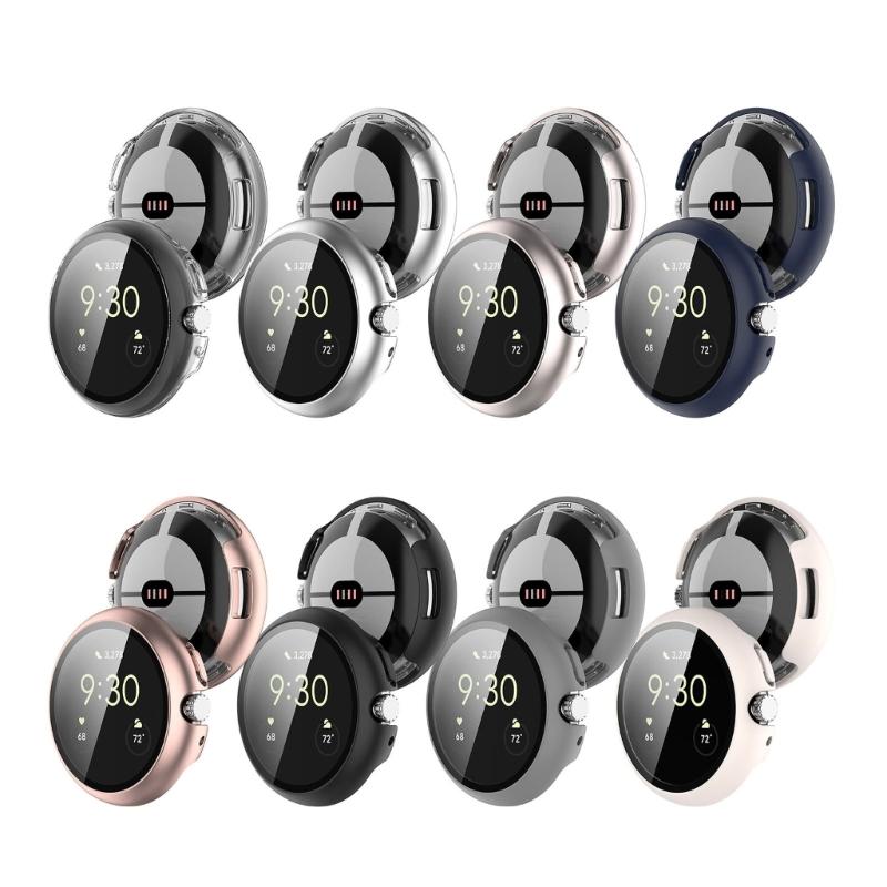 Чехол для смарт-часов из ПК и стекла, защитное стекло для Watch 4 41 мм 45 мм, рамка-чехол, безопасный, быстро крепится и снимается