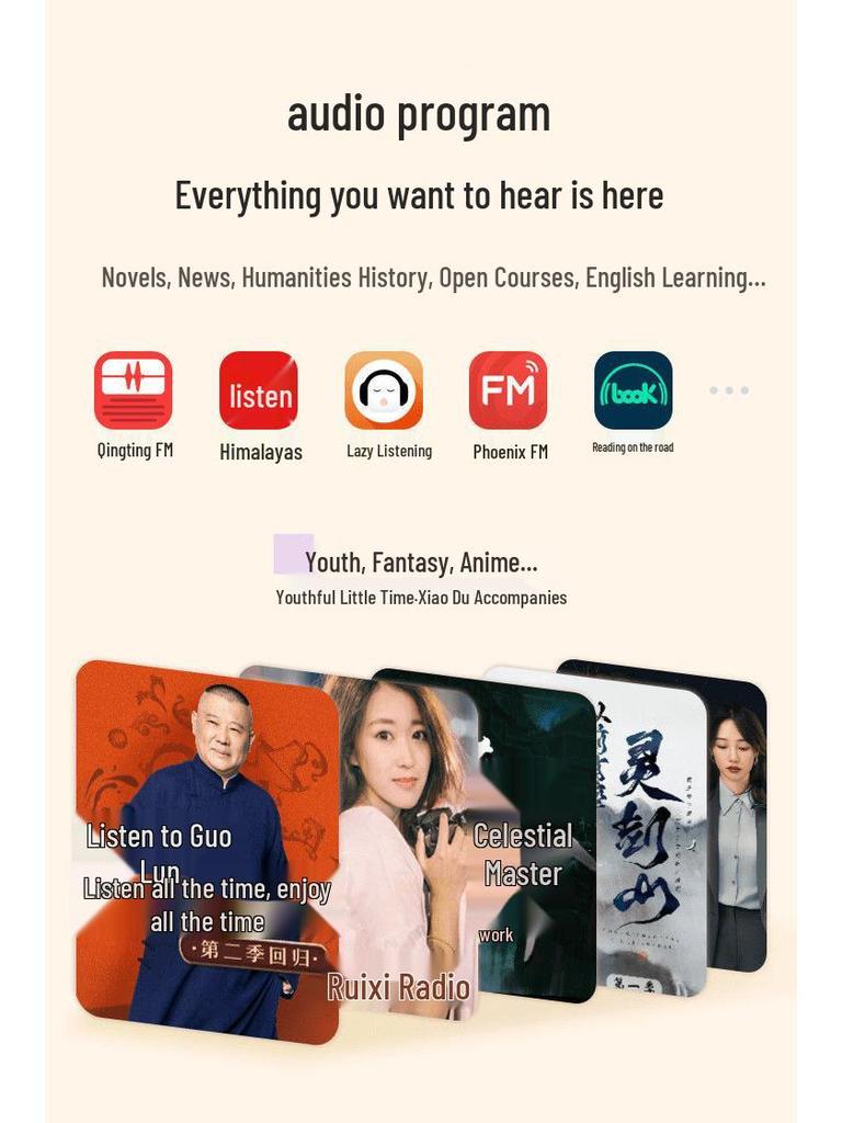 Xiaodu Flagship Smart Speaker with WiFi, Bluetooth, AI Voice Control, and Infrared Home Appliance Control.