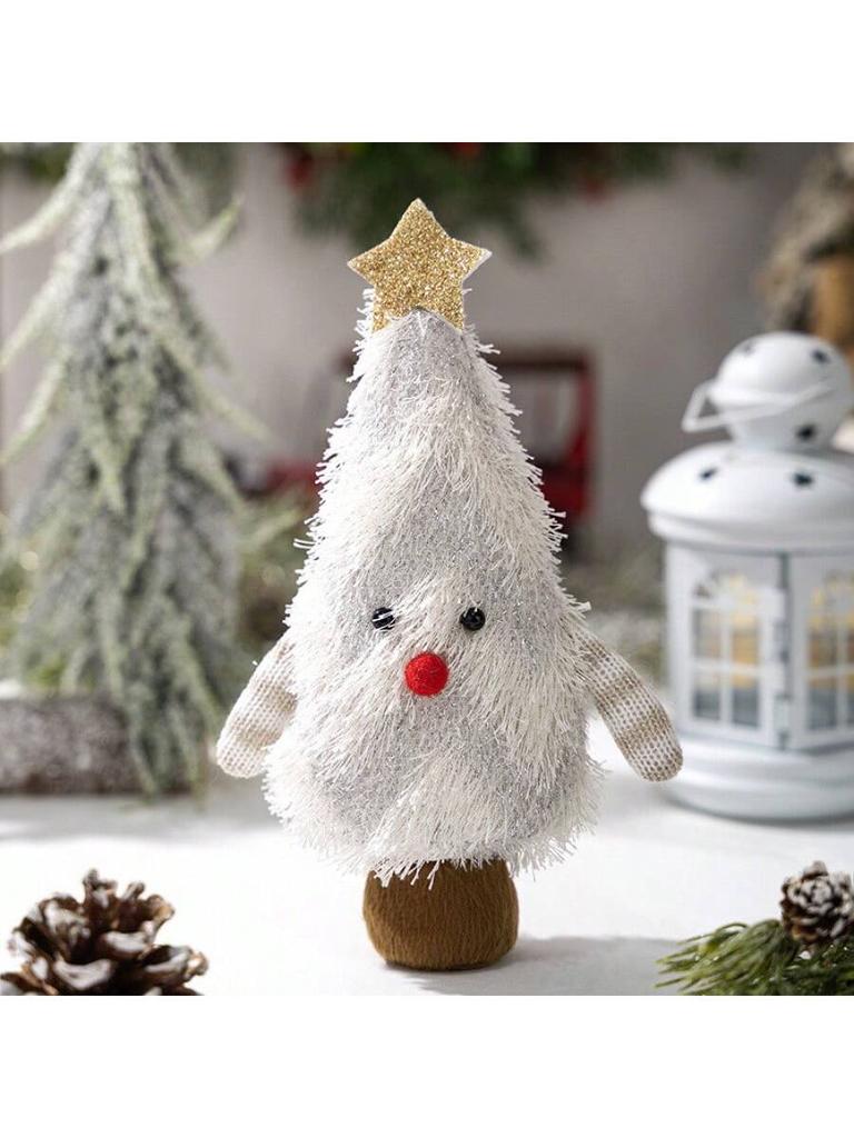 1 шт. Мини Рождественские елки Мультяшная кукла Домашние настольные украшения Окно Рождественская Искусственная Рождественская елка Украшение для вечеринки Подарки