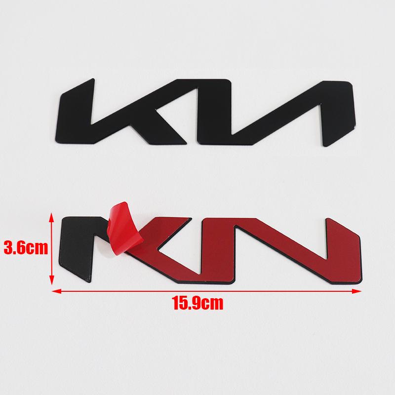 AAND1 1pcs 3D newest aluminum Car Front logo Front hood Rear Bumper tail door trunk sticker car Emblem styling Accessories For kia
