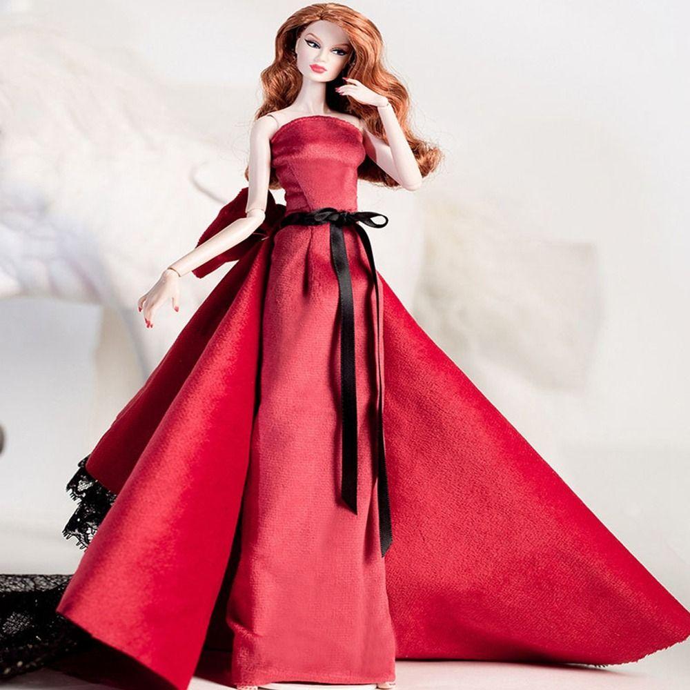 Red Lace Wedding Dresses Luxury Party Clothes  For 30cm Supermodel Doll/for 1/6 BJD Dolls