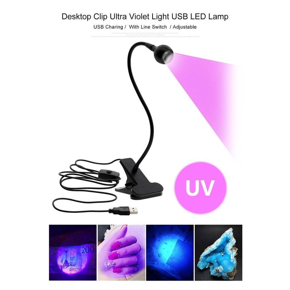 Сушилка для ногтей, УФ-лампа для ногтей, длина волны, зажим для стола, мини-USB для гелевых ногтей, инструменты для маникюрного салона