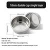 Stainless Steel Coffee Powder Bowl Filter: Single/Double 51, 58 & 53 Blind Bowl Options