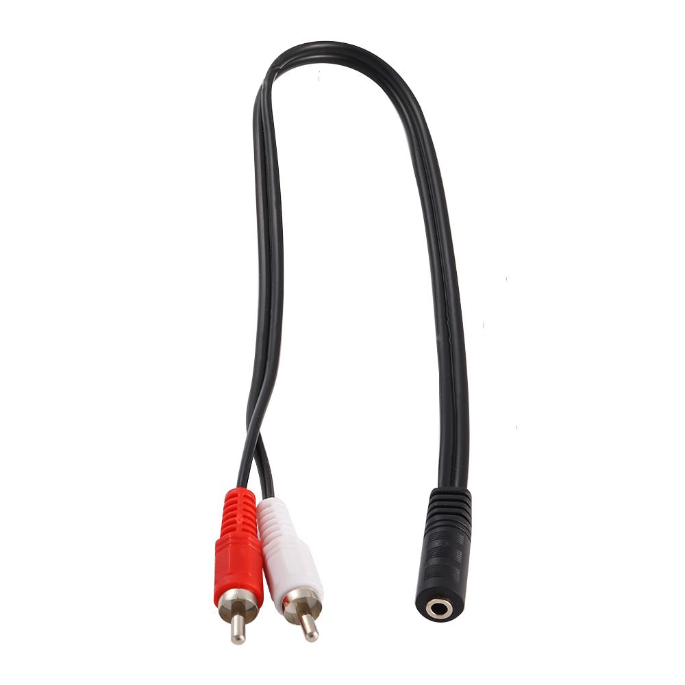 3.5mm to RCA 3.5mm Female Headphone 3.5 2 RCA Splitter Audio Cables Stereo Audio Adapter Cable