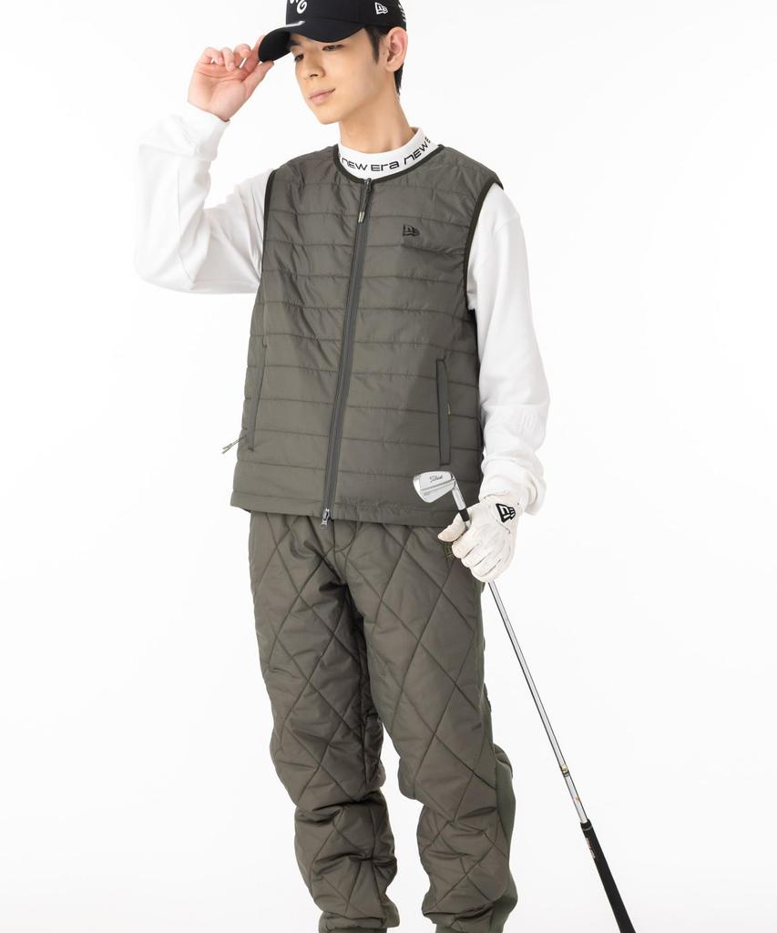 NEW ERA Golf Wear Light Insulated Vest 15129459 Quilted Vest Insulated Round Outfit Olive XL