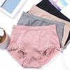 Women Panties Soft Breathable High Waisted Women Briefs Lace Decor Moisture-wicking Quick-drying Female Underwear
