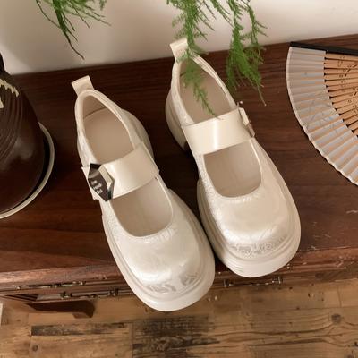 Guochao новые китайские лоферы на платформе детские весенне-осенние новые ретро вышитые на толстом каблуке Мэри Джейн одинарные туфли