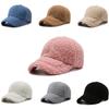 Winter Artificial Lamb Wool Solid Baseball Cap Women Men AutumnHats Keep Warm Cap Plush Baseball Caps Outdoor Sunshade Dad Hat