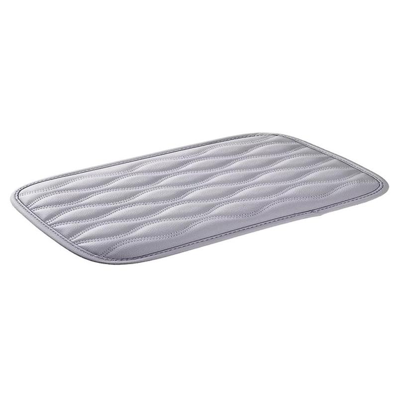 Подлокотник автомобиля из искусственной кожи с волнистой вышивкой, защитная подушка для подлокотника центральной консоли, чехол для ящика для хранения подлокотников