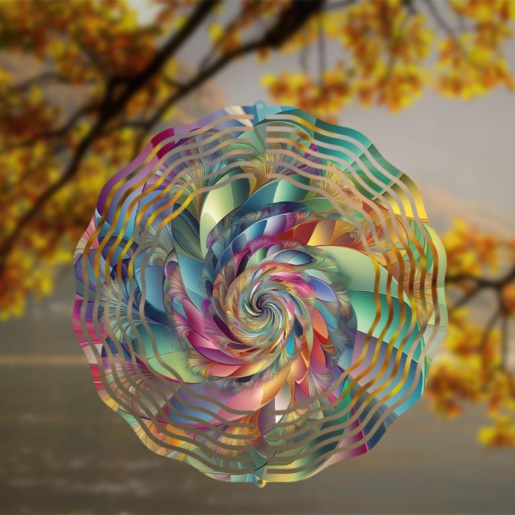 10 Inch Hanging Wind Spinner with 360 Degree Hook Elegant Dynamic Decor for Spring Summer Balcony Garden Gift for Friends