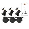 3pcs/set Flexible Swivel Casters Wheels with 16mm Diameter Mounting Holes for Photography Light