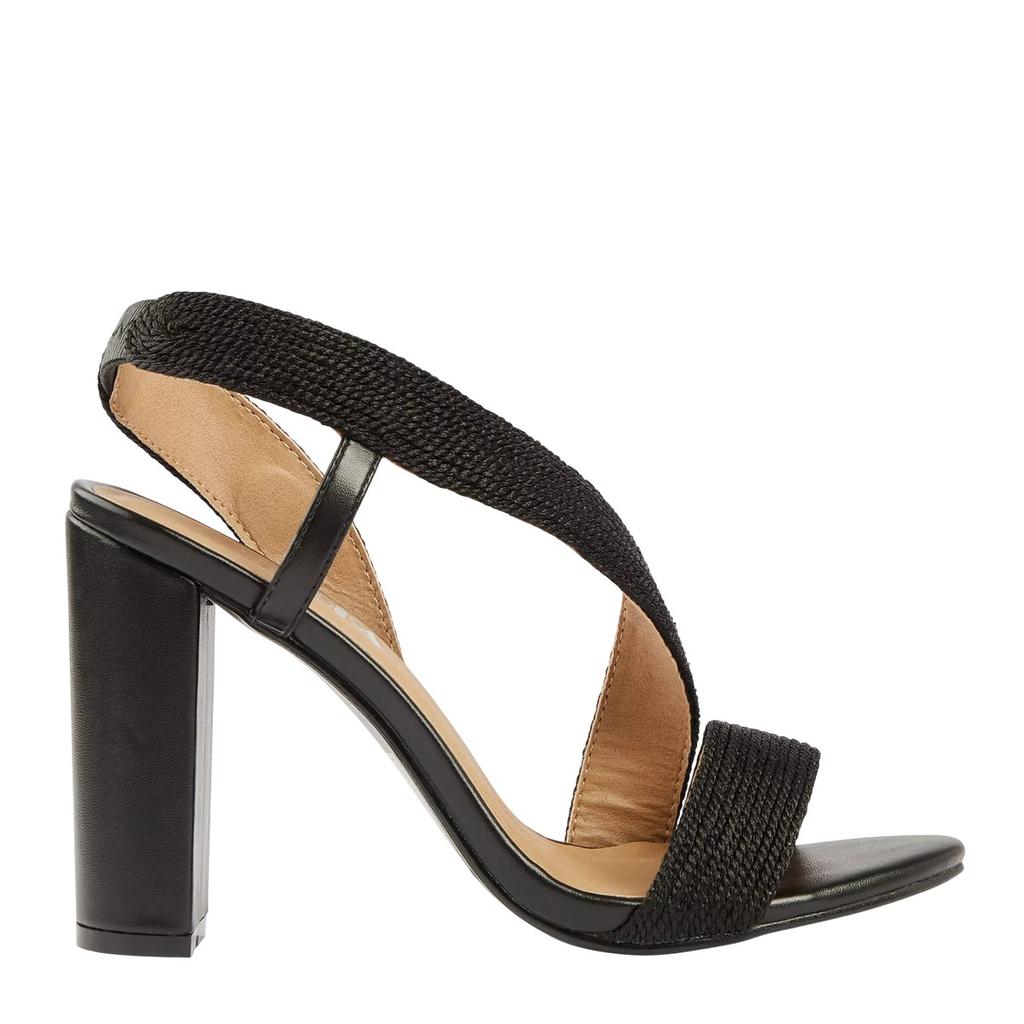 Where's That From Womens/Ladies Crossover Strap Block Heel Sandals