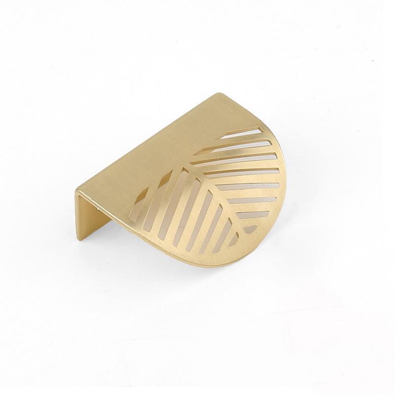 Шкаф золота формы листьев латунный вытягивает ручки тяги ящика ручек мебели медные