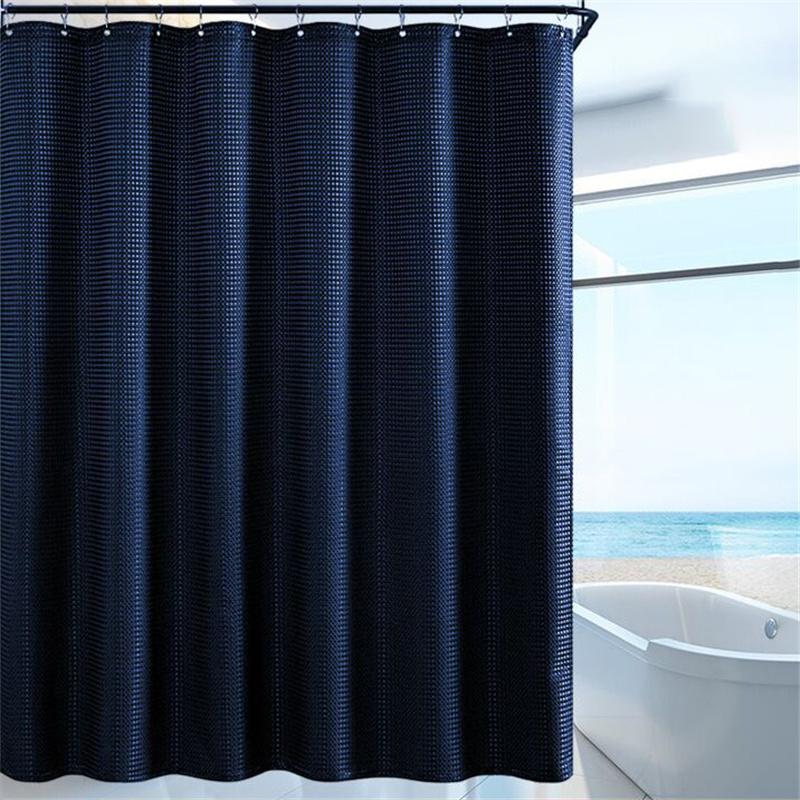 Чистый цвет водонепроницаемая занавеска для душа в ванной комнате устойчивая к плесени утолщенная полиэстеровая занавеска для ванной домашний декор