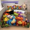 Colorful Dinosaurs Jungle Print 3Pcs Bedding Setduvet Cover With 2 Bedropillowcase Home Birthday Gift